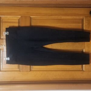 SPANX Navy Blue Suede Leggings Women's Size Large Petite, EUC